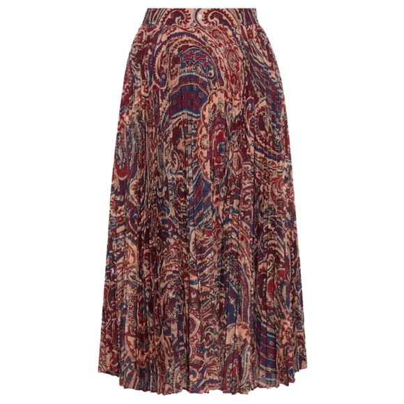 Haute Hippie Dresses & Skirts - Haute hippie paisley pleated midi skirt